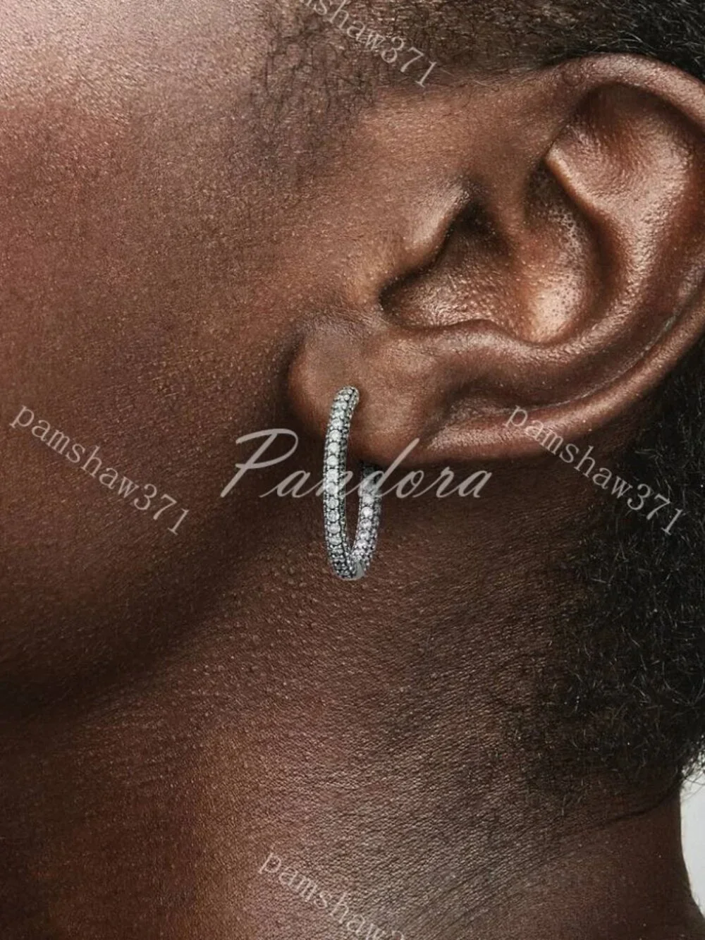 Pandora Timeless Pavé Single-row Hoop Earrings